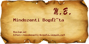 Mindszenti Bogáta névjegykártya